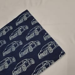 Indigo Colour Cambric Cotton Dabu Printed Fabric