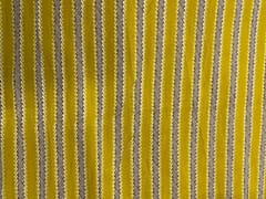 Yellow Stripes Cotton Cambric Fabric