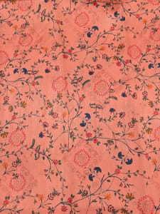 Dark Peach Colour Digital Printed Fabric
