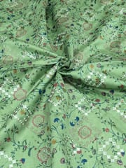 Pista Colour Digital Printed Embroidered Fabric