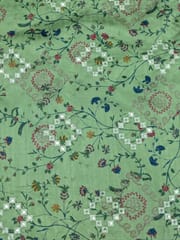Pista Colour Digital Printed Embroidered Fabric