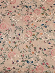 Light Peach Colour Digital Printed Embroidered Fabric