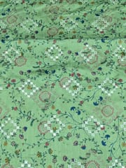 Pista Colour Digital Printed Embroidered Fabric