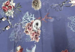 Georgette Dark Lavender Floral