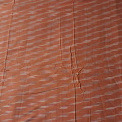 Orange Colour Cotton Ikat Fabric