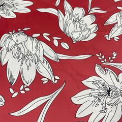 Multi Colour Heavy Crepe Printed Fabric