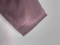 Brown Silver Plain Two Tone Organza Fabric