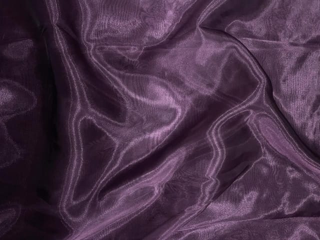 Dark Purple Plain Two Tone Organza Fabric