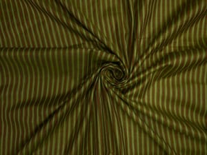 Green Stripes Cotton Fabric