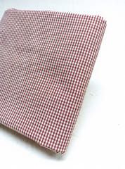 Red Gingham Checks Plain Weave Yarn Dyed  Cotton Fabric