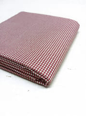 Red Gingham Checks Plain Weave Yarn Dyed  Cotton Fabric
