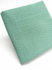 Green Gingham Checks Plain Weave Yarn Dyed Cotton Fabric