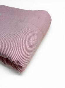 Orange Stripes Plain Weave Yarn Dyed Cotton Fabric