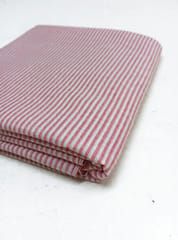 Orange Stripes Plain Weave Yarn Dyed Cotton Fabric