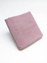 Orange Stripes Plain Weave Yarn Dyed Cotton Fabric