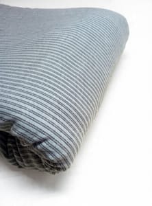 Light Blue Stripes Plain Weave Yarn Dyed Cotton Fabric