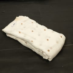 White Dyeable Viscose Organza Beads Embroidered Fabric