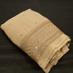 Dyeable Tissue Organza Embroidered Fabric