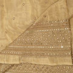 Dyeable Tissue Organza Embroidered Fabric