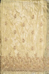 Dyeable Zari Tissue Upada Embroidered Fabric