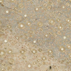 White Dyeable Glass Organza Embroidered Fabric