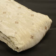 Dyeable Tissue Upada Booti Embroidered Fabric