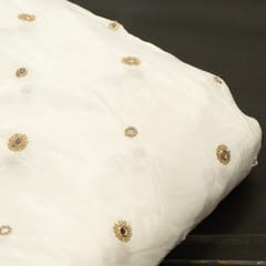 Dyeable Crepe Booti Embroidered Fabric