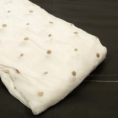 Dyeable Crepe Booti Embroidered Fabric