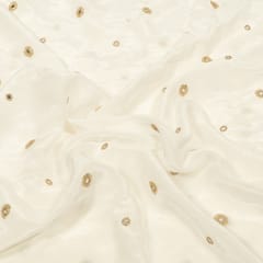 Dyeable Crepe Booti Embroidered Fabric