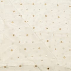 Dyeable Crepe Booti Embroidered Fabric