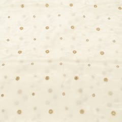 Dyeable Crepe Booti Embroidered Fabric