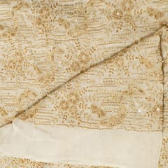 White Dyeable Viscose Organza Embroidered Fabric