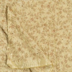 Dyeable Tissue Upada Embroidered Fabric
