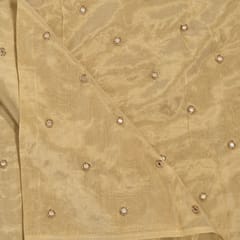 Dyeable Tissue Upada Booti Embroidered Fabric