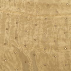 Dyeable Tissue Upada Booti Embroidered Fabric