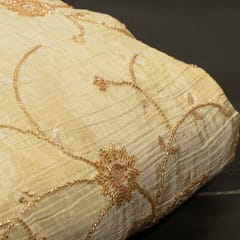 Dyeable Crush Tissue Embroidered Fabric