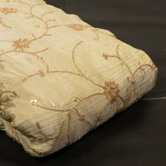 Dyeable Crush Tissue Embroidered Fabric