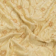 Dyeable Crush Tissue Embroidered Fabric