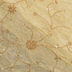 Dyeable Crush Tissue Embroidered Fabric