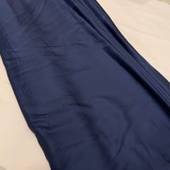 Navy Blue Plain Armani Satin Lycra Fabric