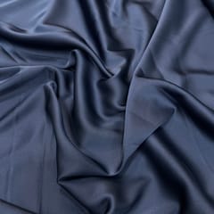Navy Blue Plain Armani Satin Lycra Fabric