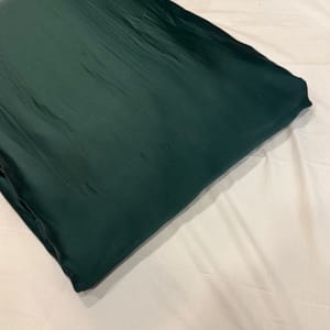 Bottel Green Plain Armani Satin Lycra Fabric