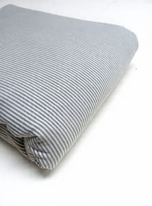Black Stripes Plain Weave Yarn Dyed Cotton Fabric