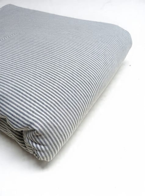 Black Stripes Plain Weave Yarn Dyed Cotton Fabric