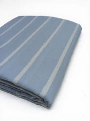 Blue Stripes Plain Weave Yarn Dyed Cotton Fabric