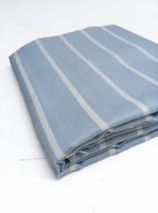 Blue Stripes Plain Weave Yarn Dyed Cotton Fabric