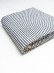Black Stripes Plain Weave Yarn Dyed Cotton Fabric