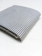 Black Stripes Plain Weave Yarn Dyed Cotton Fabric