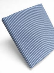 Blue Stripes Plain Weave Yarn Dyed Cotton Fabric
