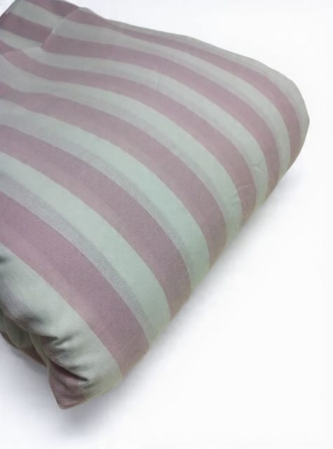 Pink Stripes Plain Weave Yarn Dyed Cotton Fabric